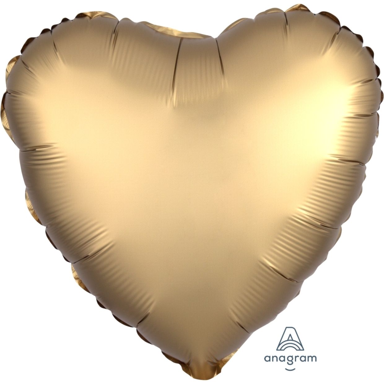 Satin Luxe Gold Sateen Anagram Heart Foil Balloon 45cm (18")