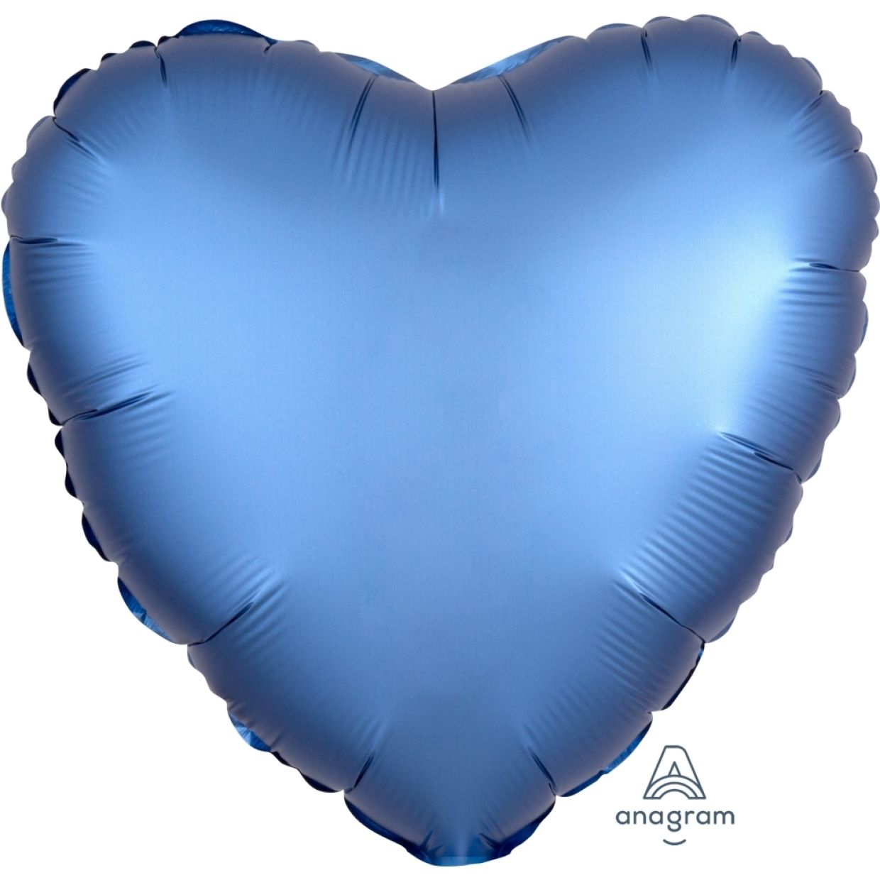 Satin Luxe Azure Blue Anagram Heart Foil Balloon 45cm (18")