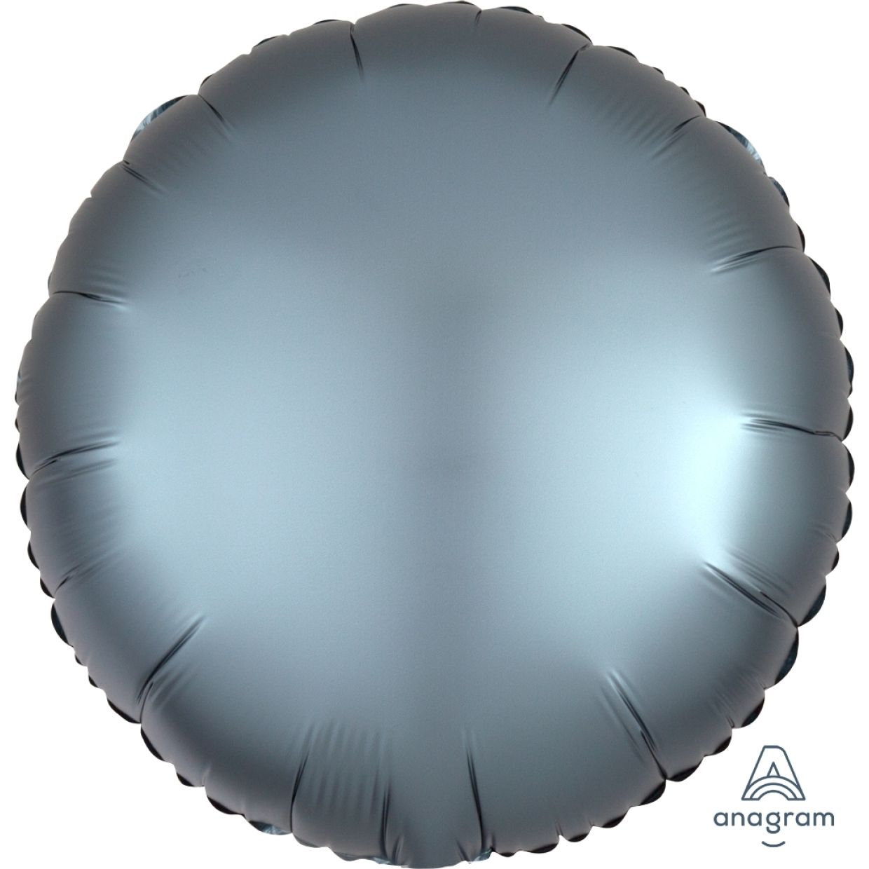 Satin Luxe Steel Blue Anagram Round Foil Balloon 45cm (18")