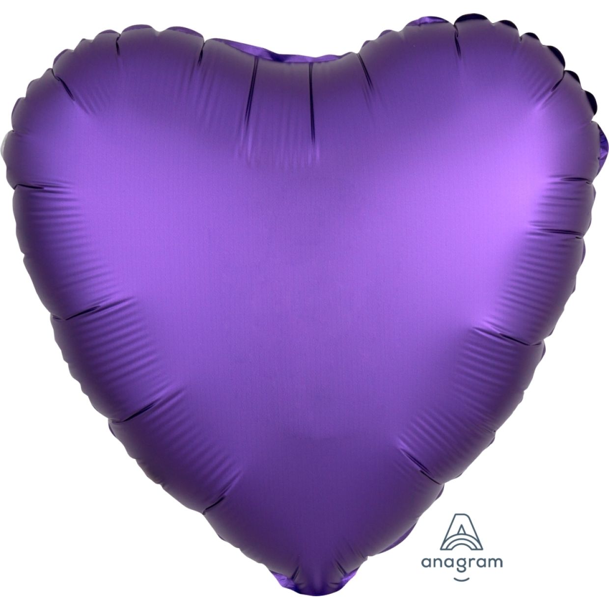 Satin Luxe Purple Royale Anagram Heart Foil Balloon 45cm (18")