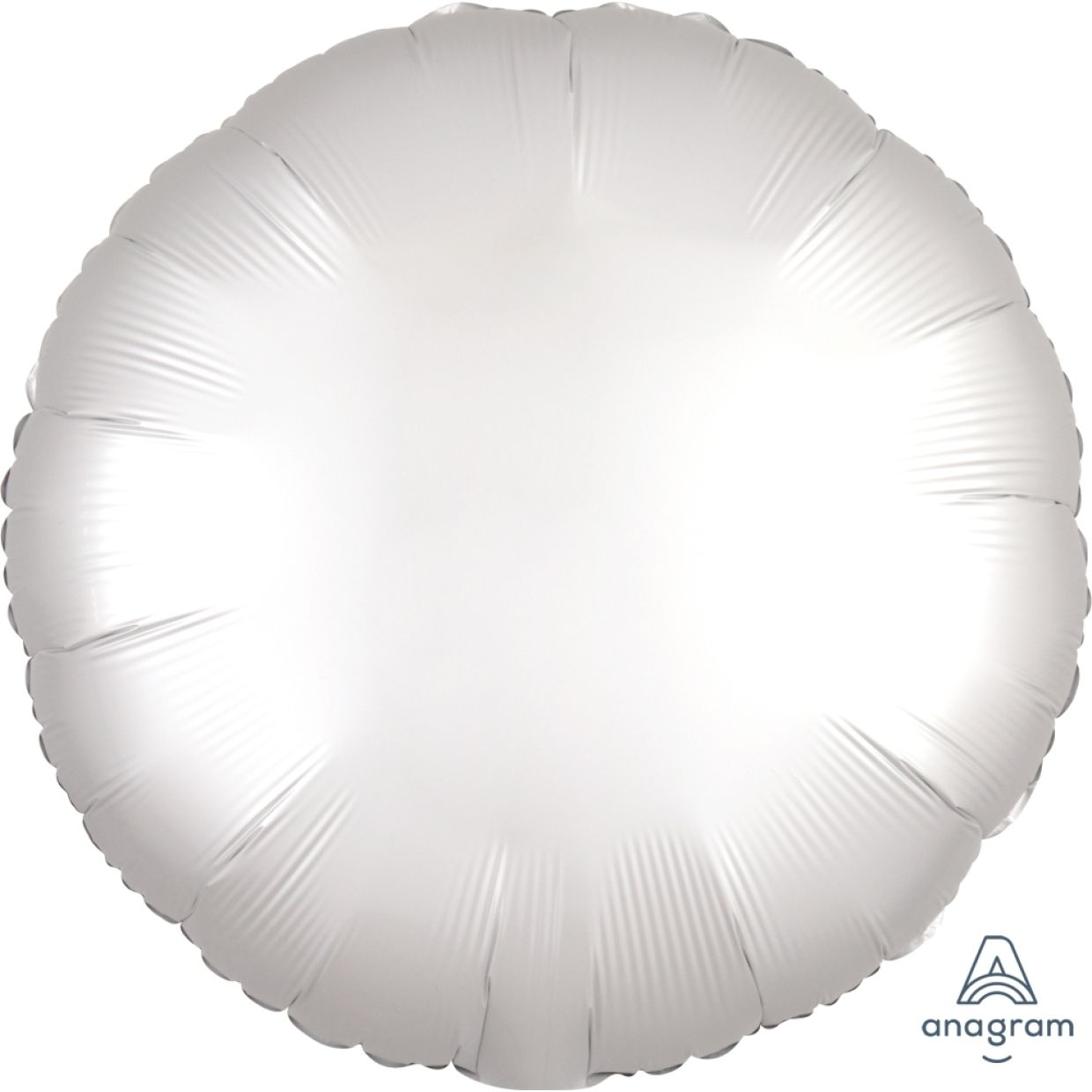 Satin Luxe White Anagram Round Foil Balloon 45cm (18")