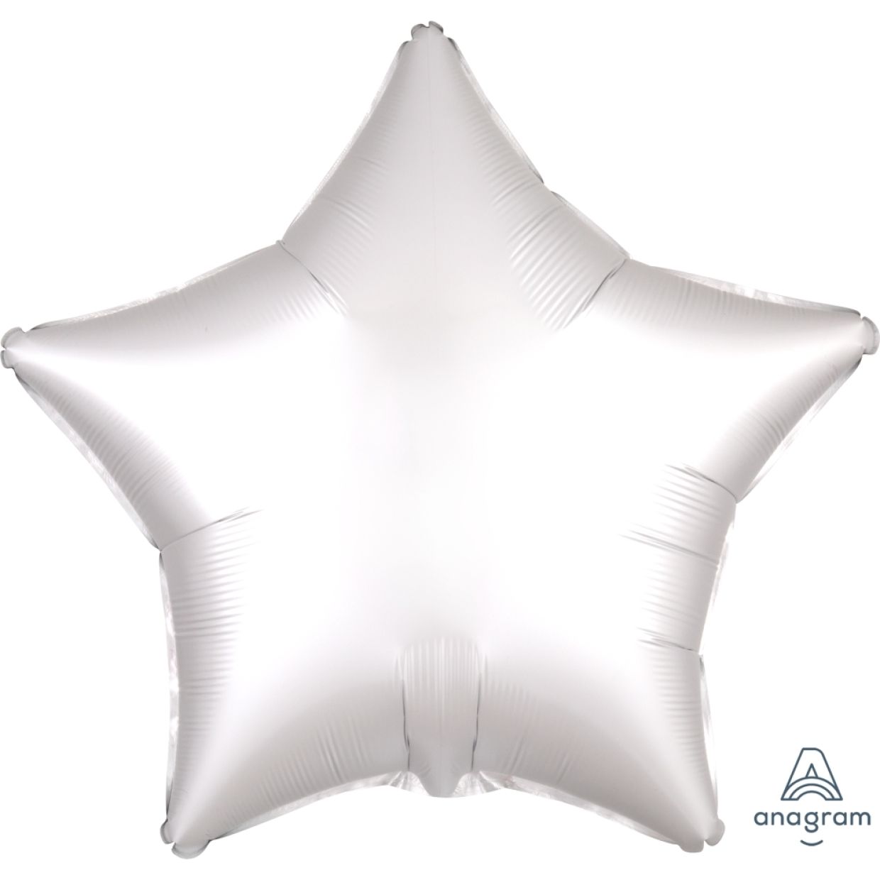 Satin Luxe White Anagram Star Foil Balloon 45cm (18")