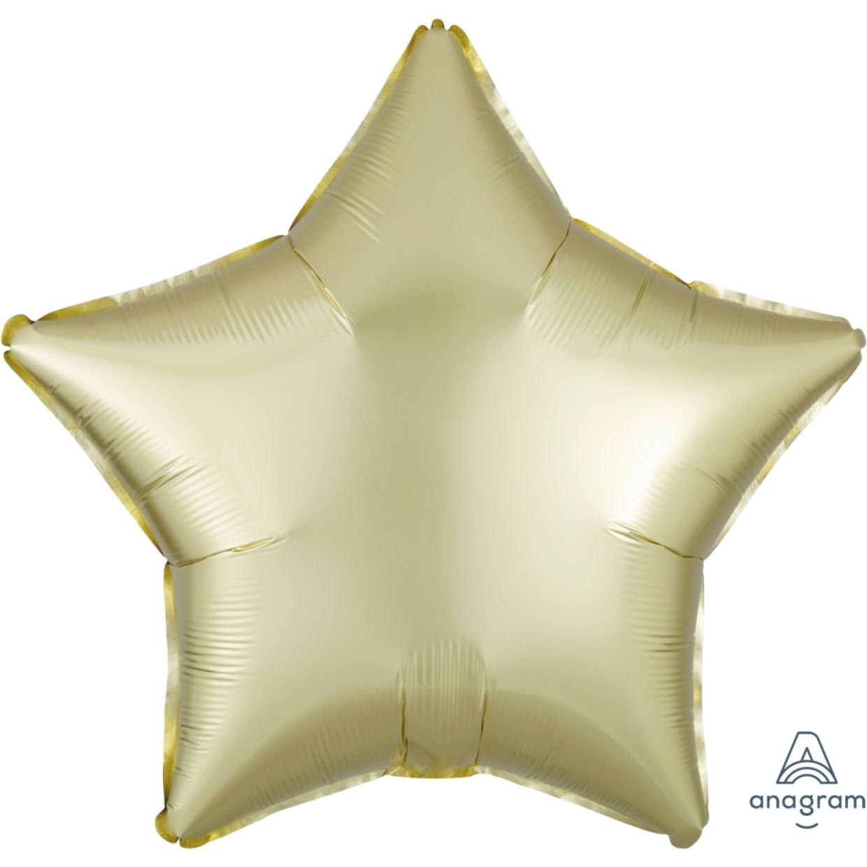 Satin Luxe Pastel Yellow Anagram Star Foil Balloon 45cm (18")