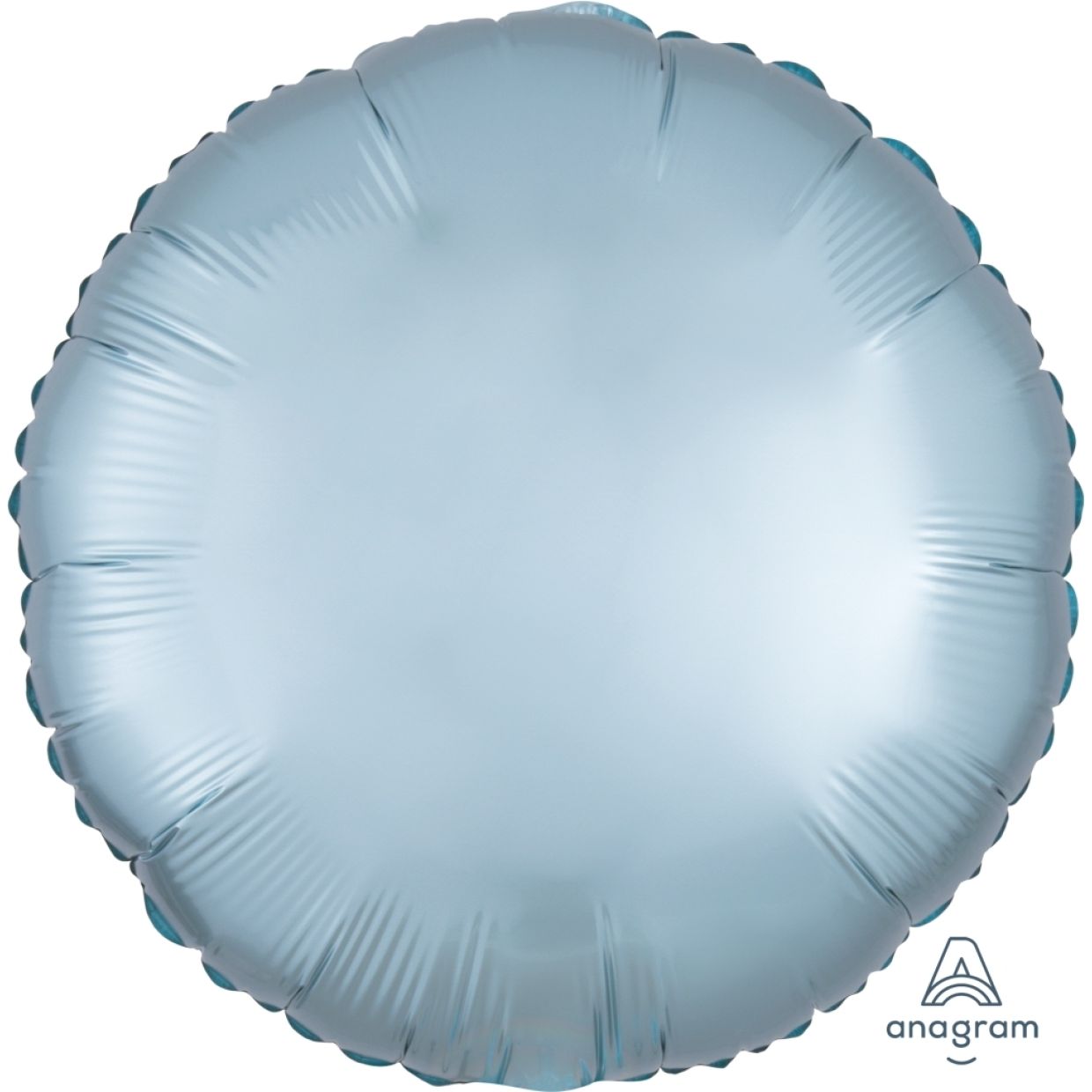 Satin Luxe Pastel Blue Anagram Round Foil Balloon 45cm (18")