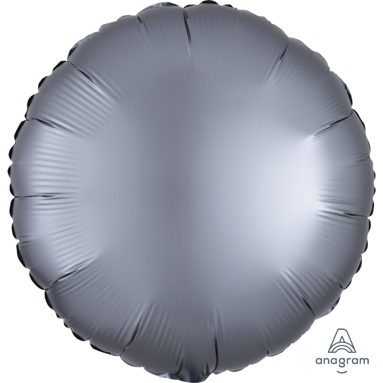 Satin Luxe Graphite Anagram Round Foil Balloon 45cm (18")