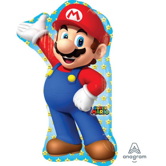 Super Mario XL foil balloon, Super Mario Bros party balloon, self-sealing Super Mario balloon, SuperShape Mario balloon, 55cm x 83cm Mario balloon, giant Mario party decoration, foil Mario birthday balloon, video game party supplies, Mario character balloon, boys birthday party ideas, Nintendo Super Mario balloon, helium or air-fill Mario balloon, large foil character balloon, Mario Bros birthday decor, gamer party theme balloon, Mario Bros XL balloon Australia, kids party Mario foil balloon QLD, Brisbane b