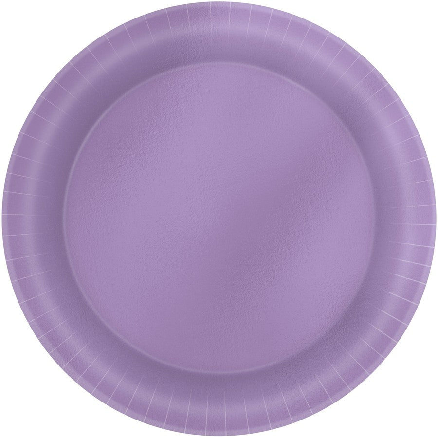 metallic lavender plates, 21cm paper plates, lavender round plates, party tableware, lavender party plates, disposable event plates, metallic finish plates, lavender lunch plates, paper plates for parties, 8 pack party plates, special event tableware, lavender disposable plates, metallic lavender party supplies, round paper plates 21cm.