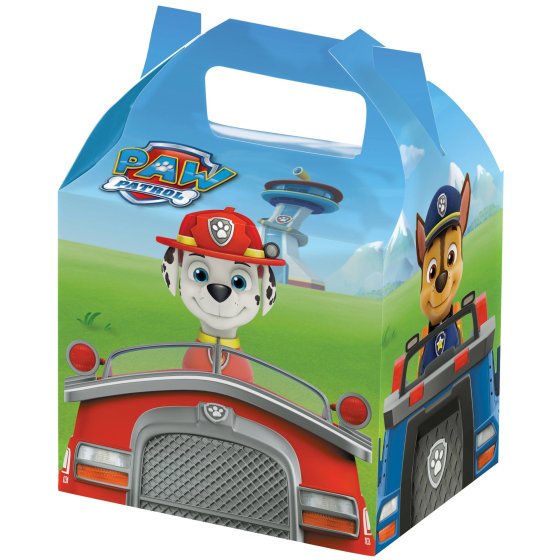 Paw Patrol Adventures treat boxes 8 pack, Paw Patrol party favours, cardboard treat boxes for kids, Paw Patrol snack boxes, party boxes with Paw Patrol characters, Paw Patrol themed birthday party supplies, kids party treat boxes, Paw Patrol gift boxes, cartoon character treat boxes.