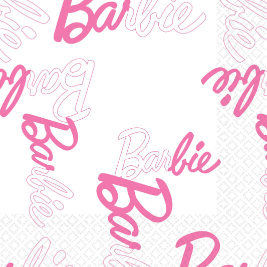 Barbie napkins, Barbie lunch napkins, Barbie party napkins, Barbie party supplies, Barbie tableware, Barbie serviettes, Barbie party decor, kids Barbie napkins, Barbie theme napkins, pink Barbie napkins, Barbie birthday accessories, Barbie disposable napkins, Barbie birthday ideas, Barbie party essentials, Barbie paper napkins, Barbie table decor, Barbie party supplies Brisbane, Barbie napkins QLD, Barbie party gear Gold Coast, Australian Barbie party napkins