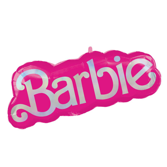 Barbie logo foil balloon, Barbie party logo balloon, 81cm x 30cm Barbie balloon, Anagram Barbie balloon, Barbie birthday balloon, large Barbie foil balloon, Barbie 2-sided logo balloon, pink Barbie party décor, Barbie theme celebration balloon, Barbie kids party decorations, Barbie event centrepiece, foil Barbie balloon air helium, Barbie logo helium balloon, girl’s Barbie party supplies, Barbie party décor Australia, Brisbane Barbie balloons, Gold Coast Barbie party decorations, Barbie logo balloon Sunshin
