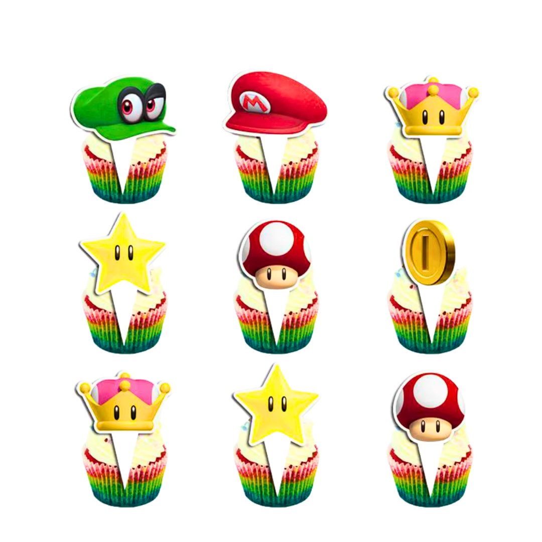 super mario cupcake toppers, mario character cupcake picks 24 pack, gaming cupcake toppers australia, super mario birthday party cupcake toppers, mario bros cupcake picks brisbane, mario themed dessert decorations, mario cupcake toppers gold coast, mario kids party cupcake decor, mario cake and cupcake toppers, food-safe mario cupcake picks, 3.7 x 6.4cm mario cupcake decorations, super mario game characters toppers, boys gaming birthday cupcakes, gaming theme kids party supplies, nintendo cupcake decoration