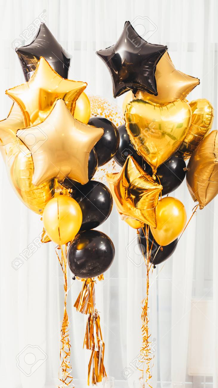 18 inches Gold Star Foil Balloons - Set of 10