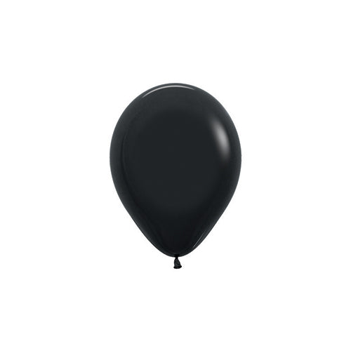12cm (5") Fashion Black Latex Sempertex Balloons