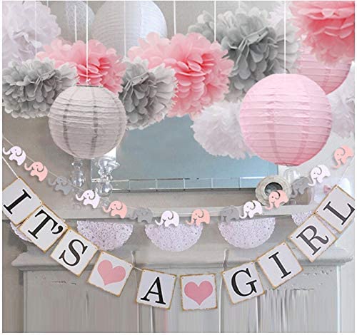 IT'S A GIRL Hard Card Stock Banner-Banner-Decoren