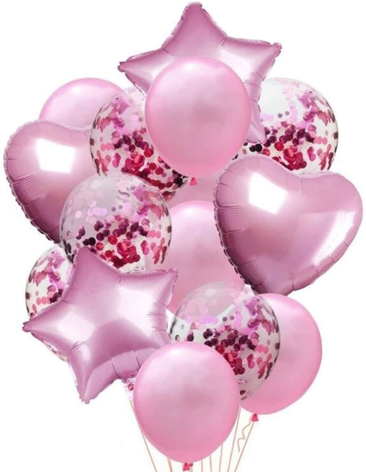 pink balloon bouquet, pink party balloons, pink foil balloons, pink latex balloons, pink confetti balloons, baby shower balloons, gender reveal balloons, birthday party balloons, anniversary balloons, wedding balloons, bridal shower balloons, engagement party balloons, helium balloons, air-filled balloons, reusable foil balloons, party decorations, event decor, milestone celebration balloons, premium quality balloons, pink and white balloons, themed party decorations, elegant balloon bouquet