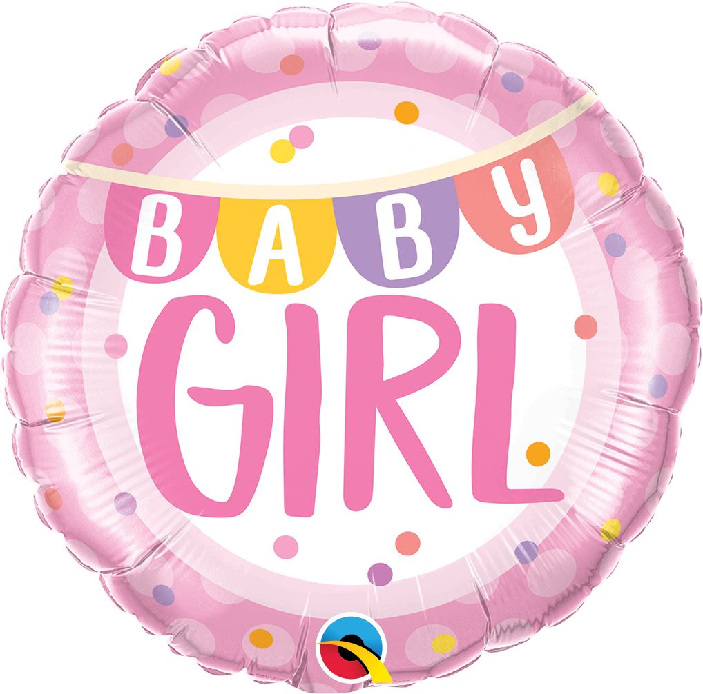 Baby Girl Pink Round Foil Balloon