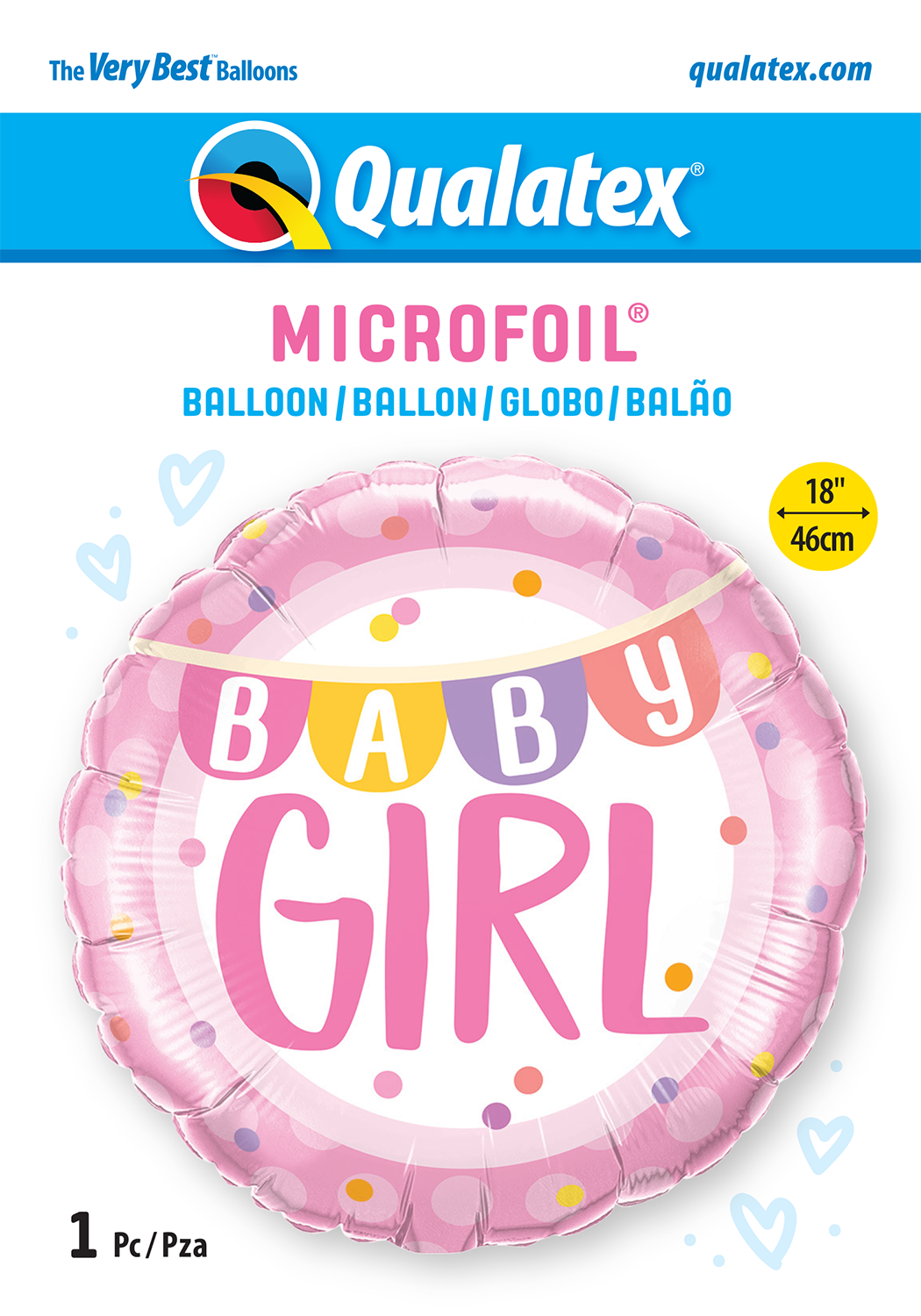 Baby Girl Pink Round Foil Balloon