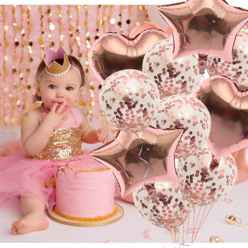 rose gold balloon bouquet, rose gold balloons, foil star balloons, foil heart balloons, confetti balloons, helium balloons, air-filled balloons, party balloons, baby shower balloons, wedding balloons, birthday balloons, anniversary balloons, milestone celebration balloons, bridal shower balloons, engagement balloons, metallic balloons, rose gold party decorations, elegant balloon bouquet, premium quality balloons, reusable foil balloons