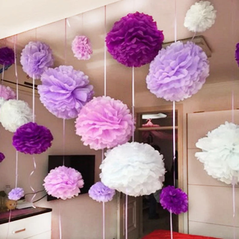 paper pom-poms, paper lanterns, pom-pom decoration set, hanging party decorations, DIY party decor, birthday party decorations, wedding decorations, baby shower decor, event decorations, biodegradable party decor, ceiling decorations, backdrop decorations, Brisbane party supplies, Gold Coast party decorations, Australia event decor, QLD party supplies, hanging lanterns, tissue paper pom-poms, party decor set, engagement party decorations
