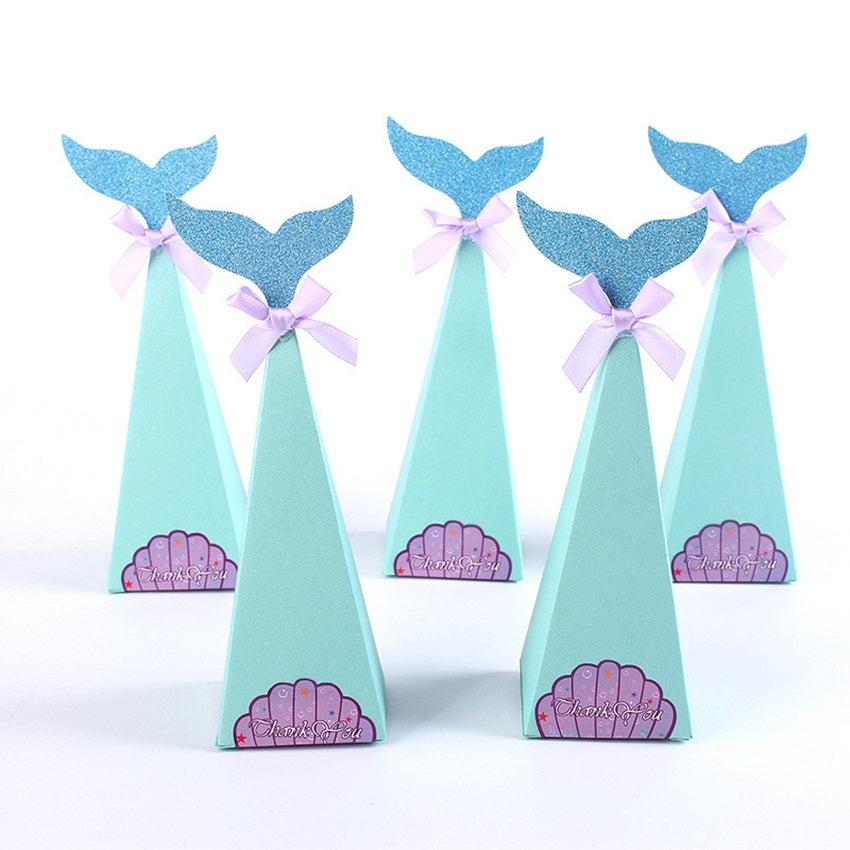 Mermaid shaped candy favor Box party decoration