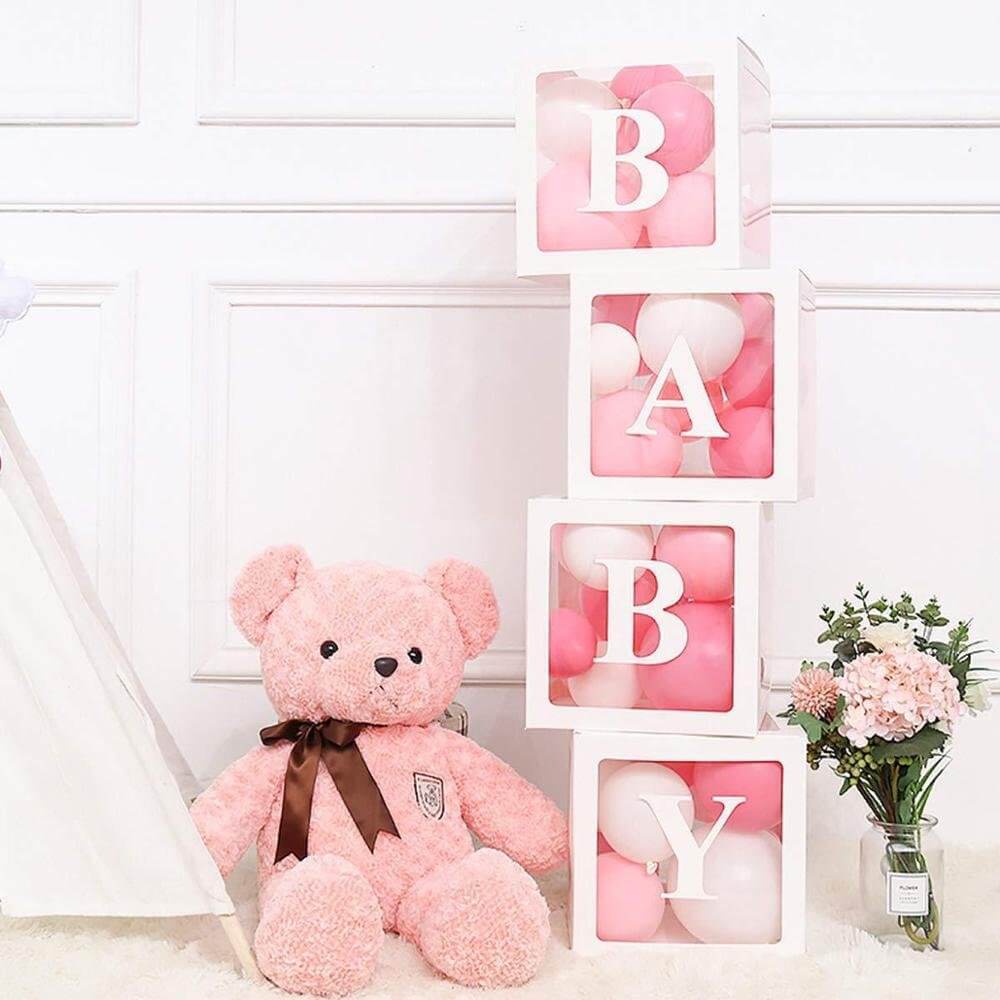 Transparent BABY Balloon Cube Boxes