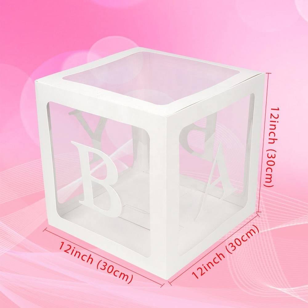Transparent BABY Balloon Cube Boxes