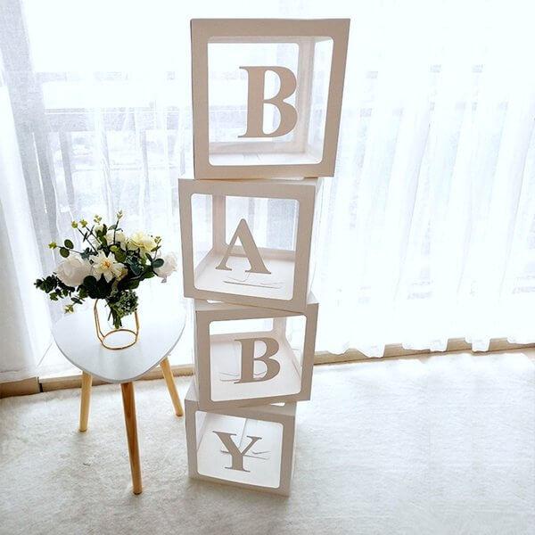 Transparent BABY Balloon Cube Boxes