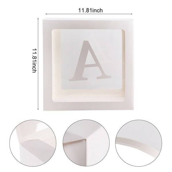 Transparent BABY Balloon Cube Boxes