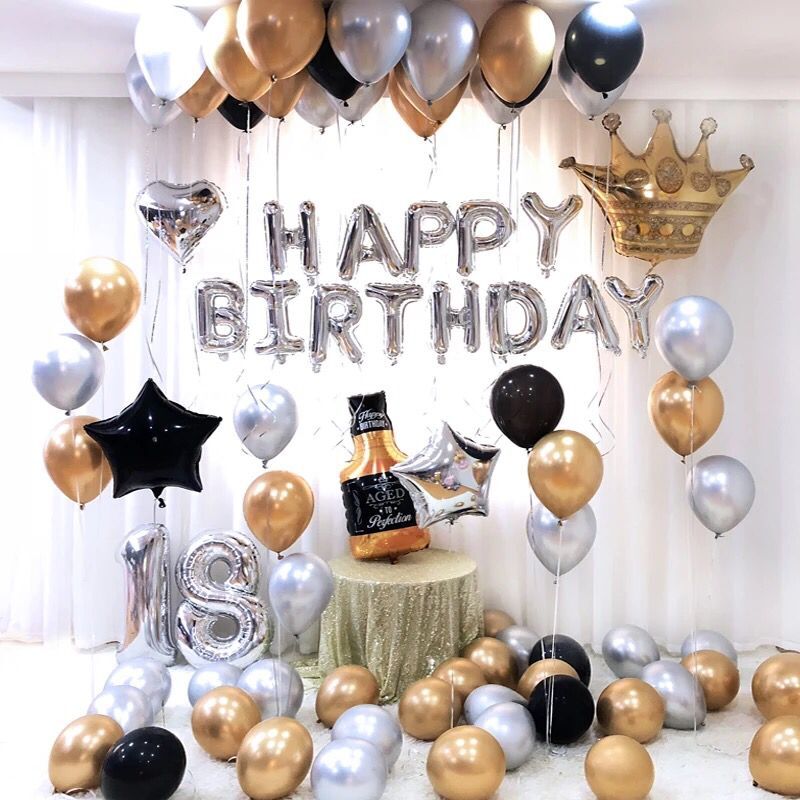 Metallic Gold Latex Balloons - Set of 10-Decoren