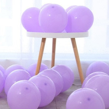 10" Pastel Purple macaron latex balloons, 20 pack, premium quality latex balloons, pastel purple party balloons, wedding décor, birthday balloons, baby shower balloons, helium and air-filled balloons, stylish event balloons, indoor and outdoor balloons.