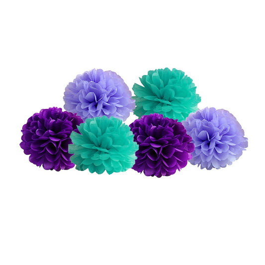 mermaid party decorations, mermaid theme party decor, paper pompoms, tassel garland, mermaid tassel garland, purple teal decorations, birthday party decor, hanging party decorations, DIY party decor, pompom and tassel set, backdrop decorations, ceiling decorations, table garland, tissue paper pompoms, party banner, Brisbane party supplies, Gold Coast party decorations, Australia party decor, QLD event supplies, party decorations Brisbane, party decor Gold Coast, themed party supplies Australia, birthday dec