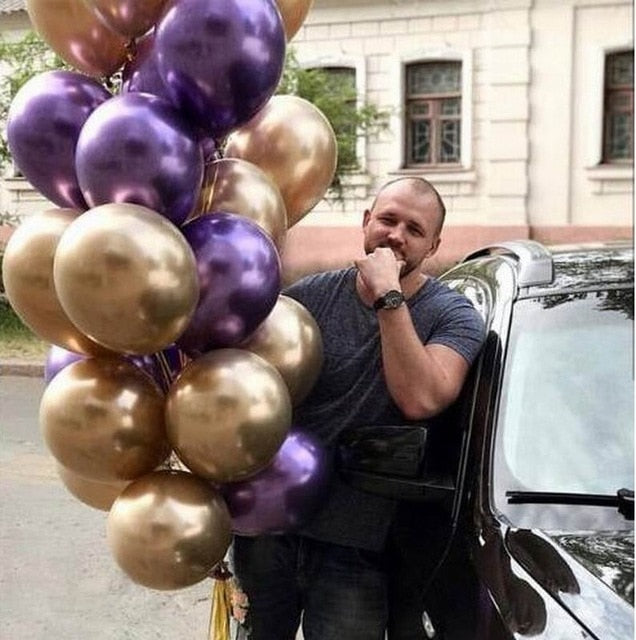 metallic purple balloons, latex balloons, helium balloons, air-fill balloons, birthday party balloons, wedding balloons, baby shower balloons