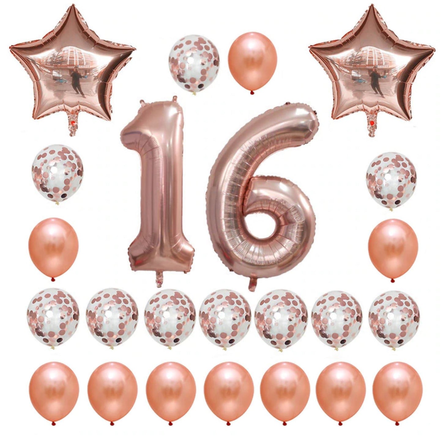 Rose Gold Number Birthday Set - Choose Your Numbers-Balloons-Decoren