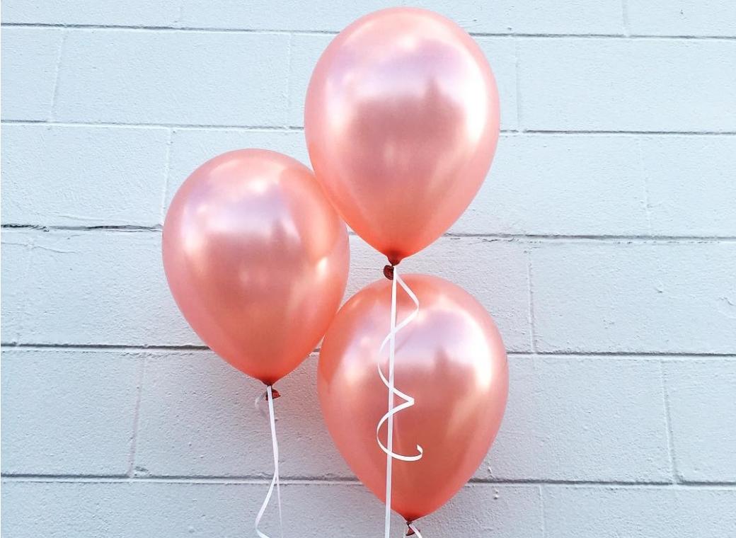 Plain Rose Gold Latex Balloons - Set of 10-Balloons-Decoren