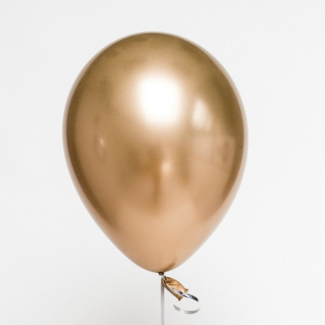 Metallic Gold Latex Balloons - Set of 10-Decoren