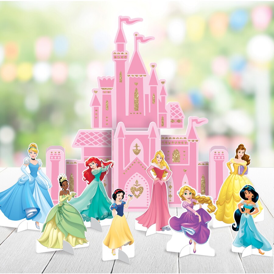 Disney Princess, Once Upon A Time, table decorating kit, princess party décor, Disney Princess table décor, princess-themed celebration, birthday table decorations, enchanted party accessories, fairy tale party, princess birthday party, Disney Princess table kit, royal table décor, pink and gold decorations, princess-themed event