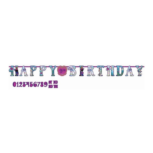Disney Frozen banner, Happy Birthday banner, customizable birthday banner, Frozen party decorations, Disney party supplies, Frozen themed banner, birthday banner with stickers, 10.5ft birthday banner, reusable birthday banner, indoor outdoor birthday banner, Frozen birthday party decorations, Disney Frozen themed party supplies, Add an Age banner, Frozen birthday banner, birthday celebration banner.