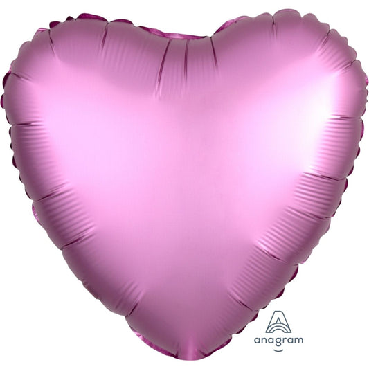 Satin Luxe Flamingo Anagram Heart Foil Balloon 45cm (18")