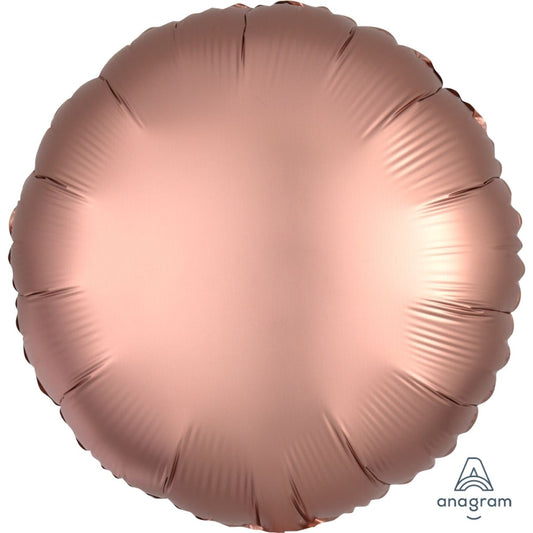 Satin Luxe Rose Copper Anagram Round Foil Balloon 45cm (18")