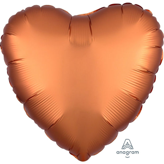 Satin Luxe Amber Anagram Heart Foil Balloon 45cm (18")