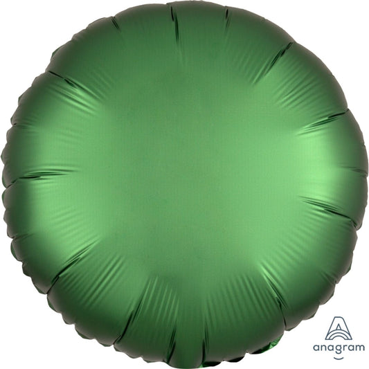 Satin Luxe Emerald Green Anagram Round Foil Balloon 45cm (18")
