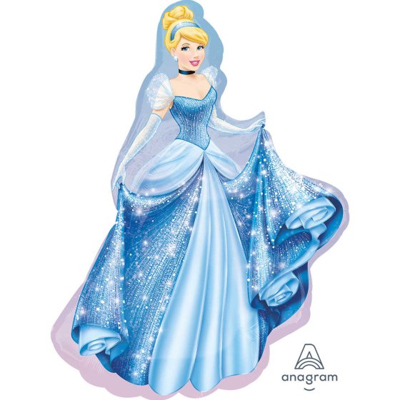 Disney Princess Cinderella balloon, Cinderella foil balloon, SuperShape Disney balloon, princess party decor, helium balloon, large Cinderella balloon