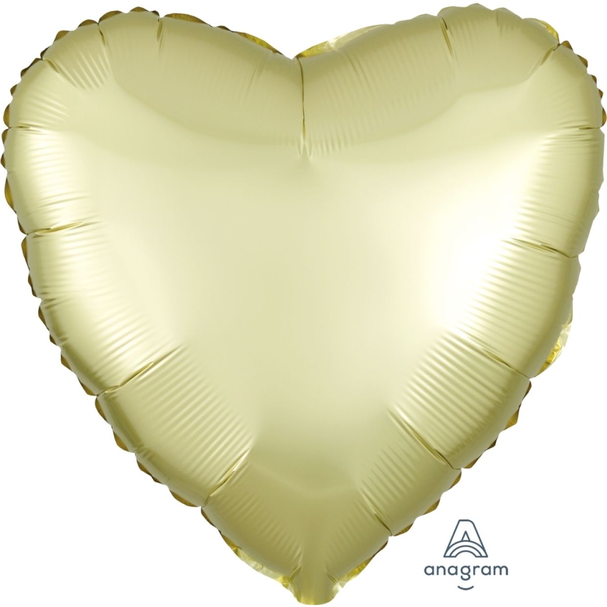 Satin Luxe Pastel Yellow Anagram Heart Foil Balloon 45cm (18")