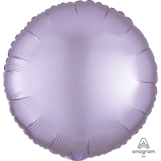 Satin Luxe Pastel Lilac Anagram Round Foil Balloon 45cm (18")