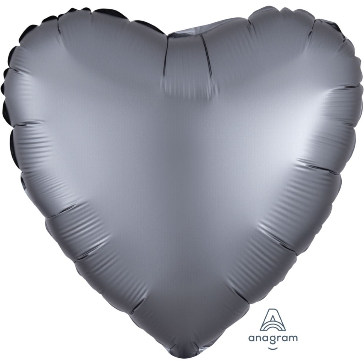 Satin Luxe Graphite Anagram Heart Foil Balloon 45cm (18")