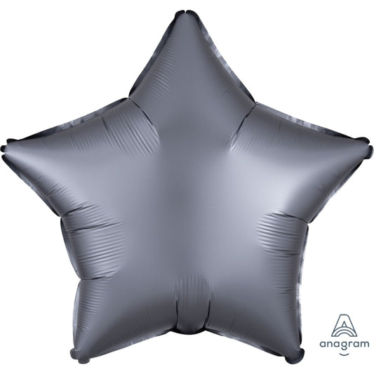 Satin Luxe Graphite Anagram Star Foil Balloon 45cm (18")