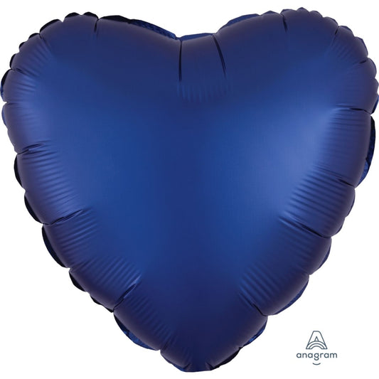 Satin Luxe Navy Anagram Heart Foil Balloon 45cm (18")