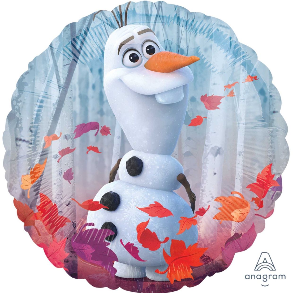 Balloon with Olaf the Snowman from 'Frozen' on a white background. frozen number balloon set, frozen birthday balloons, anna and elsa balloons, olaf balloon, frozen party decorations, disney frozen balloons, frozen 2 balloon pack, silver number balloon, frozen theme party supplies, girls birthday balloons, frozen milestone balloon set, frozen latex balloons, metallic blue balloons frozen, helium frozen balloons, kids birthday balloons frozen, frozen balloons australia, frozen birthday party décor.