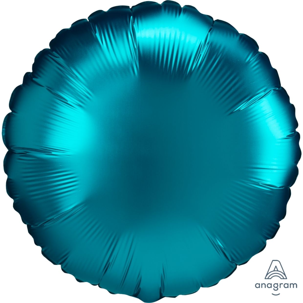 Satin Luxe Aqua Anagram Round Foil Balloon 45cm (18")