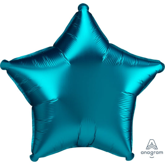 Satin Luxe Aqua Anagram Star Foil Balloon 45cm (18")